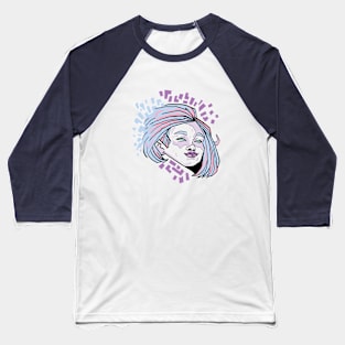 Digital Woman - 2D Artwork Baseball T-Shirt